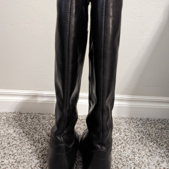 Like New Leather Melissa Button Riding Boot - Picture 3 of 6